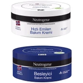 Neutrogena Hızlı Emilen Bakım Kremi 200 ml + Besleyici Bakım Kremi 200 ml - 1