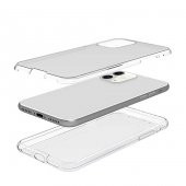 iPhone 12 Kılıf 360 Tam Koruma Şeffaf Silikon - 5