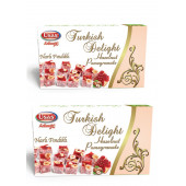 pomegranate flavored Turkish delight with hazelnut 350gr x 2 boxes - 1