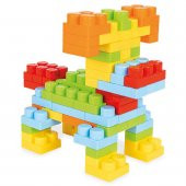 Pilsan Master Bloklar 128 Parça Büyük Parçalı Lego Seti 1 Yaş ve Üzeri İçin Eğitici Blok Oyuncaklar - 3