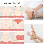 Wmoloxs Doğal At Kılı Fırçası ve Ahşap Selülit Vücut Masaj Aleti Lenf Drenaj 2li Set - 4