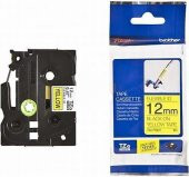 BROTHER P-Touch TZE-FX631 MUADİL SARI ESNEK ETIKETE SIYAH (12mm x 8m) - 1