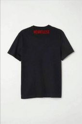 Finezza Heartless Baskılı Pamuk Siyah T-Shirt M Beden - 979 - 5