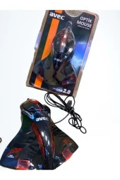 Mouse Optik 2.0 USB 800 DPI Siyah Kablolu Mavi Işıklı Mouse Avec AV8166 - 3