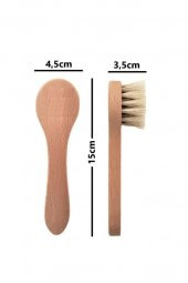 Wmoloxs 3lü Set Doğal At Kılı Fırçası + At Kılı Yüz Fırçası + Ahşap Selülit Vücut Masaj Aleti - 8