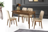 Kelebek Açılır Mdf Mutfak Masa Sandalye Takımı 75x130cm - 1
