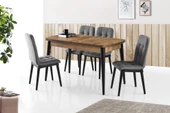 Kelebek Açılır Mdf Mutfak Masa Sandalye Takımı 75x130cm - 2