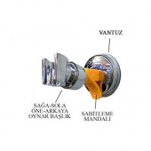 Vakumlu Duş Askısı Duş Başlığı Tutacağı 360 Derece Dönerli thumbnail 3