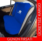 Seat Logolu Penye Oto Servis Kılıfı Likralı Kumaş Bağlama Lastikli A+ Yeri Üretim - 3