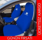 Seat Logolu Penye Oto Servis Kılıfı Likralı Kumaş Bağlama Lastikli A+ Yeri Üretim - 6