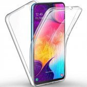 Galaxy A50 Kılıf 360 Tam Koruma Şeffaf Silikon - 1