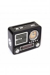 Izmir Hatırası Retro Stil Fm Radyo X-bass Bluetooth Hoparlör Saatli El Fenerli Radyo - 2