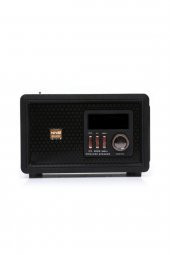 Bluetooth Hoparlör Subwoofer Fm Am Sw Radyo Usb Tf - Siyah - 1