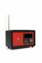 Bluetooth Hoparlör Subwoofer Fm Am Sw Radyo Usb Tf - Siyah-kırmızı - 2