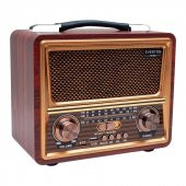 Bluetooth Hoparlör Nostaljik Radyo SD/USB/FM Şarjlı Radyo Mp3 Çalar - 1