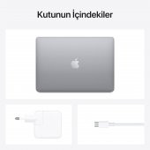 Apple MacBook Air MGN63TU/A Apple M1 8 GB RAM 256 GB SSD 13.3" MacOS Dizüstü Bilgisayar Gri - 6