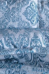 Çeyiz Diyarı Sude Jakarlı Yatak Örtüsü Petrol thumbnail 10