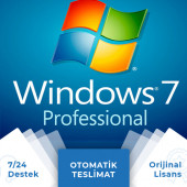 Windows 7 Pro 32-64 Bit Destekli Türkçe Lisans Anahtarı ESD OEM Key - 1