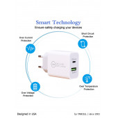 TANCELL Çift Çıkışlı Hızlı Şarj Cihazı Type C & Usb C (20w Pd + Qc 3.0) Şarj Adaptörü Güç Kaynağı - 2
