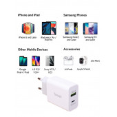 TANCELL Çift Çıkışlı Hızlı Şarj Cihazı Type C & Usb C (20w Pd + Qc 3.0) Şarj Adaptörü Güç Kaynağı - 4