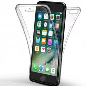 iPhone 8 Plus Kılıf 360 Tam Koruma Şeffaf Silikon - 1