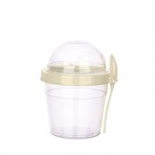 Hazneli Kaşıklı Yoğurt ve Mama Saklama Kabı 500 ml - 1