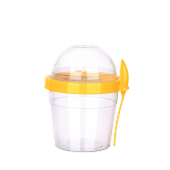 Hazneli Kaşıklı Yoğurt ve Mama Saklama Kabı 500 ml - 1