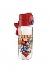 Süperman Lisanslı Pipetli Kilitli Matara - Suluk 650 ml - 1