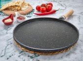 Döküm Çift Taraflı Yuvarlak Izgara Tava - 1