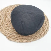 Kare Dikişli Erkek Kasket Siyah Renk - 4