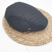 Kare Dikişli Erkek Kasket Siyah Renk - 5