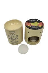 Relax And Enjoy Vanillla Seramik Buhurdanlık ve Wax Mum - 4