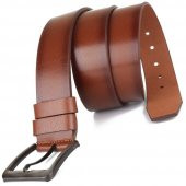 RİCH SMİTH 100 HAKİKİ DERİ ERKEK SPOR SİYAH DİKİŞLİ KEMER 4,5CM - 1