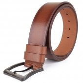 RİCH SMİTH 100 HAKİKİ DERİ ERKEK SPOR SİYAH DİKİŞLİ KEMER 4,5CM - 2