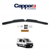 CAPPAFE Renault Master Ön Kaput Koruyucu Rüzgarlığı 4mm Akrilik (ABS) Piano Black 2019 ve Sonrası - 5