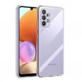 Samsung Galaxy A22 Kamera Korumalı Şeffaf Tıpalı Silikon Kılıf - 1