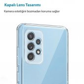 Samsung Galaxy A22 Kamera Korumalı Şeffaf Tıpalı Silikon Kılıf - 2