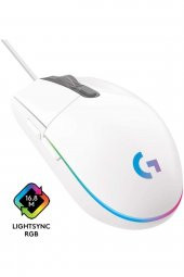 Logitech G102 LightSync Optik Kablolu Oyuncu Mouse Beyaz - 1