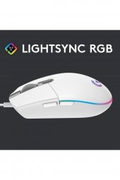 Logitech G102 LightSync Optik Kablolu Oyuncu Mouse Beyaz - 2
