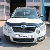Skoda Yeti Ön Kaput Koruyucu Rüzgarlık 4mm Akrilik (ABS) Piano Black 2009-2013 - 3