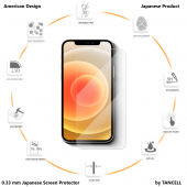 TANCELL iPhone 12 Mini Uyumlu Japon Kırılmaz Cam Ekran Koruyucu Cam (1 Ad) 5.4 Inc 0.33mm 2.5d 9h - 6