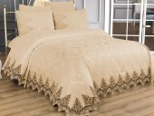 Çeyiz Diyarı Ivory Çift Kişilik Pike Takımı Bej - 1