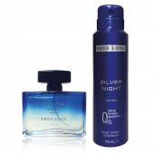 Free Love Silver Night EDP Erkek Parfüm 100 ml ve Deodorant 150 ml - 1