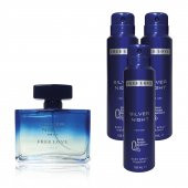 Free Love Silver Night EDP Erkek Parfüm 100 ml ve Deodorant 150 ml 3 Adet - 1