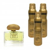 Free Love Golden Secret EDP Kadın Parfüm 100 ml ve Deodorant 150 ml 3 Adet - 1