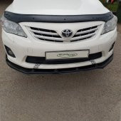 EUROCAP Toyota Corolla Ön Kaput Maskesi Koruma Rüzgarlığı Deflektör 3mm Akrilik Parlak Siyah 2008-13 - 4