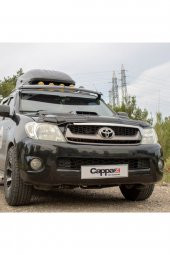 Toyota Hilux Ön Kaput Koruma Rüzgarlığı 3mm Akrilik (Abs) Parlak Siyah Deflektör 2006-2012 - 6