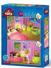 Art Puzzle 2x100 Parça Uyku Vakti Ve Bale Provası 4518 - 2