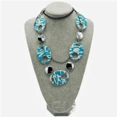 Malezya Mavi Metal Etnik Kolye No:2 thumbnail 1