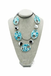 Malezya Mavi Metal Etnik Kolye No:2 thumbnail 2